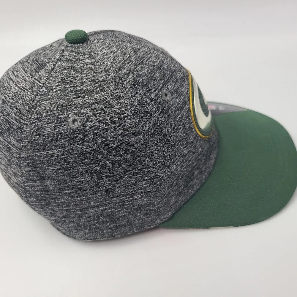 Child-Youth Green Bay Packers Hat Fitted New Era 39Thirty Heather Gray Green NFL